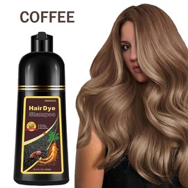 Natural Coffee Hair Dye Shampoo – 3-in-1 Herbal Formula for Men & Women, Long-Lasting Color in 10-15 Mins, Instant Color Shampoo Hair Shampoo Champu Con Tinte Para Canas, Paraben-Free & Hypoallergenic 16.9 Fl Oz:_Blonde Brown 