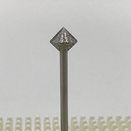 Argo File Electrodeposited Diamond Bit, High Grade 0.3 x 0.3 inches (8.2 x 7.4 mm) (Solovan) DHP2042#120, Shaft Diameter 0.09 inch (2.35 mm)
