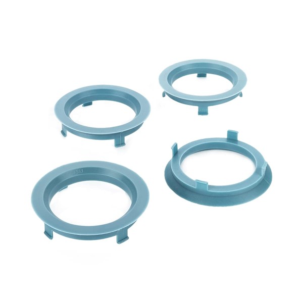 LST 4 x spacer rings, centring rings, blue, for alloy