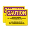 (2 Pack) Pregnancy Warning This Equipment Produces OSHA Caution Radiation