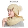 QUEENFUR Winter Women Thick Cable Knit Ribbed Infinity Circle Loop