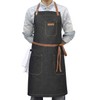 DingSay Trendy Denim Chef Apron with Pockets, Mens Womens Professional