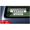 Connecticut Native - White Lettering Vinyl Sticker Window Decal