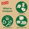 Glad Trash Bags, Kitchen Compost Bags 2.6 Gallon Garbage Bags,