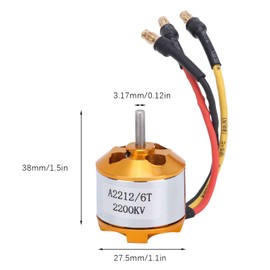 RC Plane Motor Kit,A2212 KV2200 Brushless Motor, 40A XT60T ESC SG90 Servo 6035 Propeller Accessory Kit for RC Plane Quadcopter Fixed Wing Plane Helicopter Aircraft