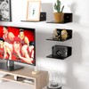 Sezanrpt 15 cm Small Black Wall Shelves Set of 2,