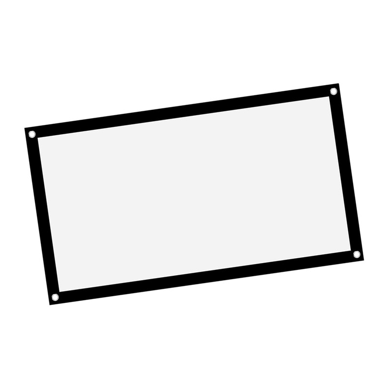 White Projection Screens, Wrinkle-Free White Projector Screen, 16:9 Thickened, Portable,