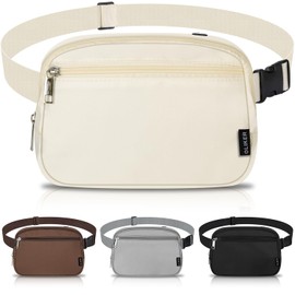 OLIKER Fanny Pack, Fanny Packs for Women Men, Fanny Pack Crossbody Bags for Women Men, Belt Bag Bum Bag with Adjustable Straps, Fashion Waist Packs for Sports Walking Running Travel Hiking (Beige)