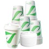 12 oz Compostable Paper Cups with White Dome Lids -