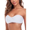 Ocean Blues - Traje de baño halter para mujer, blanco-1,