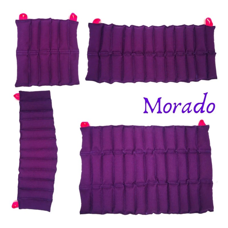 Kit De 5 Compresas Terapéuticas De Semillas Morado