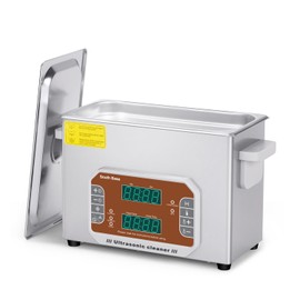 SOUTH BASE Ultrasonic Cleaner,4L Ultrasonic Jewelry Cleaner with Cleaning Basket,Timer&Heater,120W Touch Control Sonic Cleaner for Cleaning Jewelry,Eyeglasses,Coins