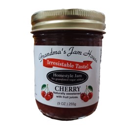 Cherry, No Sugar Added, Grandma's Jam House, 9oz (1 jar)