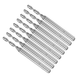 CoCud PCB Drill Bit 2 mm Diameter 1/8 Inch Shank Solid Tungsten Carbide Precision Drilling (Application: for Pressure Circuits Circuits PCB CNC Engraving) Pack of 8