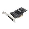 2.5Gb PCIe Network Card Professional 4 RJ45 Ports RTL8125BG Chip
