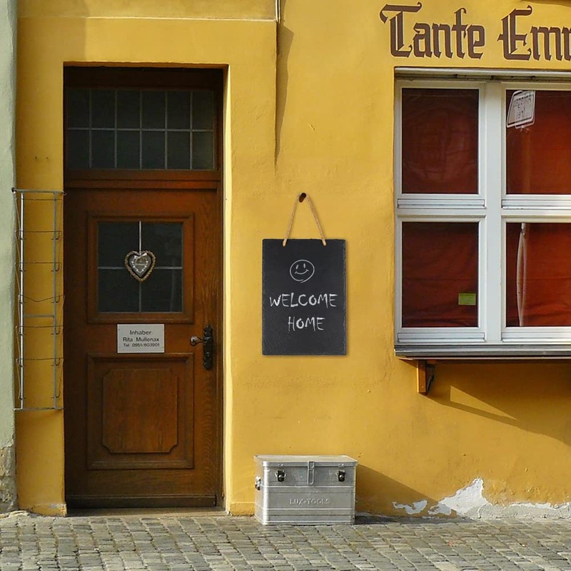 Slate Hanging Chalk Board, Kitchen Notes Blackboard, Black Chalkboard Signs,