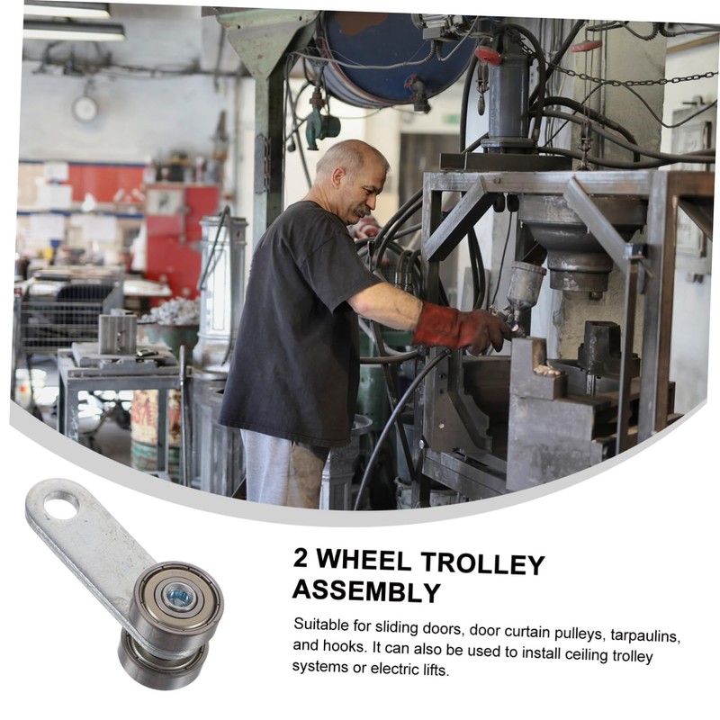 jojofuny 5pcs Solid Steel Trolley Assembly 2 Wheel High-precision Roller