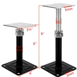 2-Pack Lift Supports,Adjust Supports,Level Supports,Floor Jacks,Adjustable House Jack for The Floor,Mini Screw Jack- Post 6" to 9".