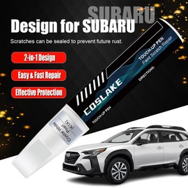 COSLAKE Car Touch Up Paint(Crystal Black Silica(D4S)) for SUBARU, Car Paint Scratch Repair Kit, Quick & Easy Solution to Repair, 2 in 1 Scratch Remover Pen with Color-Matched