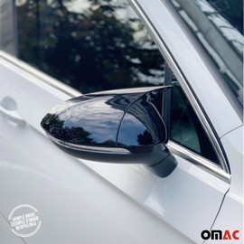 OMAC Mirror Cover Caps for Mercedes W213 W205 AMG GT C190 GLA GLB GLC Gloss Black