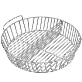onlyfire Stainless Steel Charcoal Ash Basket Charcoal Briquet Holder BBQ Accessories for Weber 22" Kettle Grills