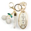 Rayslesan Sparkly Key Fob Cover with Cherry Keychain, Bling TPU
