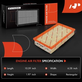 A-premium Filtro de Aire del Motor Compatible con Ford Fusion 2006-2012 & Mazda 6 2009-2013 & Mercury Milan 2006-2011, 2.3l 2.5l, Panel Flexible, Reemplazo# 6E5Z9601EA