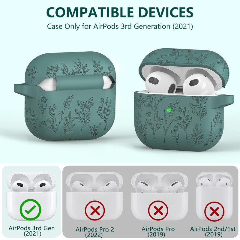 Ekoonpft Ekoonpft for Airpods 3rd Generation Case with Cleaner Kit,
