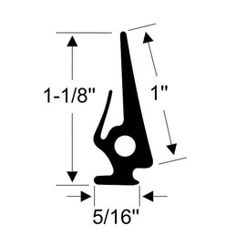 Steele Rubber Products - 90-3682-257 - RV - Upper Window Trim - Sold as a 30 Foot Strip - Commonly Found on Boler Travel Trailers