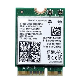 Laptopdiyparts Intel Wi-Fi 6E AX211 AX211NGW CNVio2 2.4/5/6GHz (160MHz) 2.4Gbps IEEE 802.11ax Bluetooth 5.3 for Laptop Support Windows 10/11 (64bit), Linux, Chrome OS.