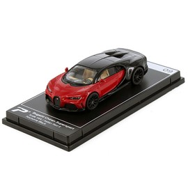 Chiron Supersport Italian Red and Nocturne Black Hypercar League Collection 1/64 Diecast Model Car by PosterCars H09B