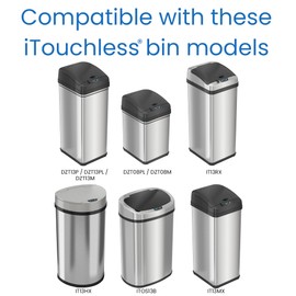 iTouchless AbsorbX Odor Filter and Compartment Replacement; Compatible with Specific Models (see details below)