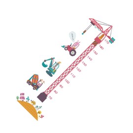 Hohopeti 2pcs Boy Girl Height Wall Stickers Cartoon Tower Art Decals for Bedroom Decoration Amusing Practical Growth Measurement for Boy Girl