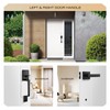 Leydebong Black Front Door Handle Set with Reversible Lever -