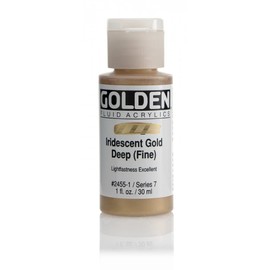 Golden Fluid Acrylic Paint 1 Ounce-Iridescent Gold Deep