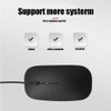 Slim USB Wired Optical Mouse – 1600 DPI Silent Click,