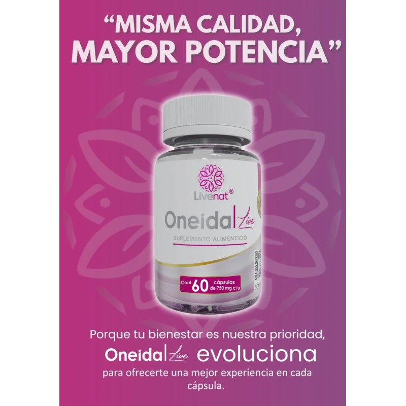 Oneida Womanlive Livenat Contrrol Hormonal Y Vitaminas Sin Sabor