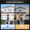 OPAXIS 2-Pack Post Lights Outdoor Hardwired, Modern Black Dusk to