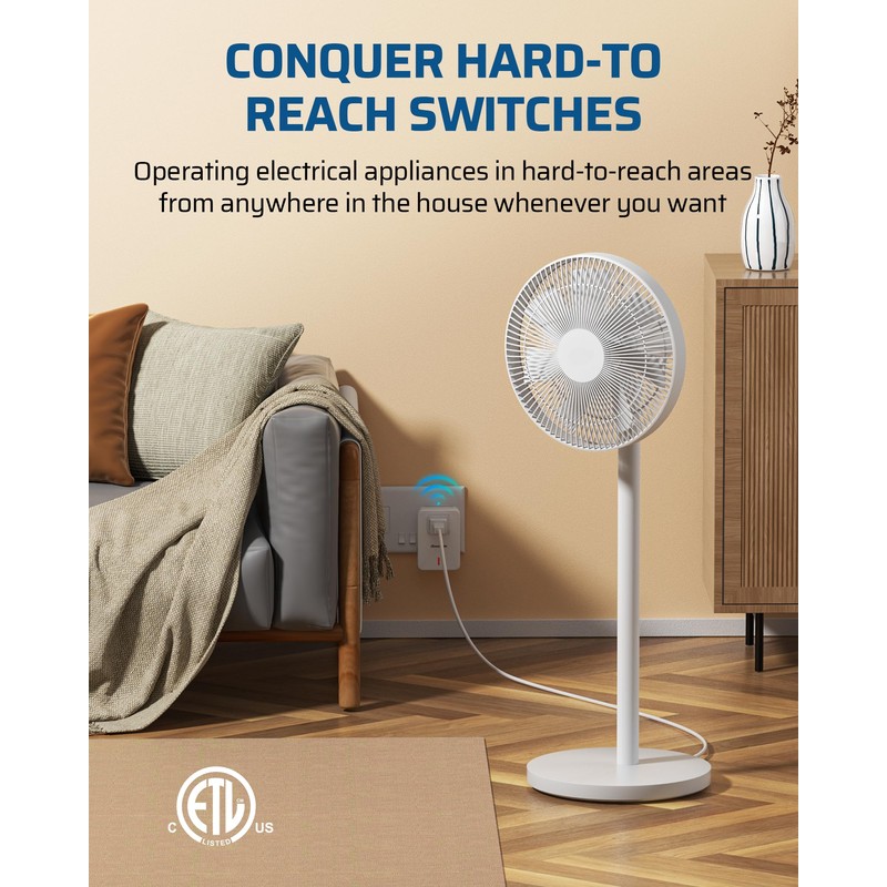 DEWENWILS Indoor Remote Control Outlet, Expandable Remote Light Switch Kit,