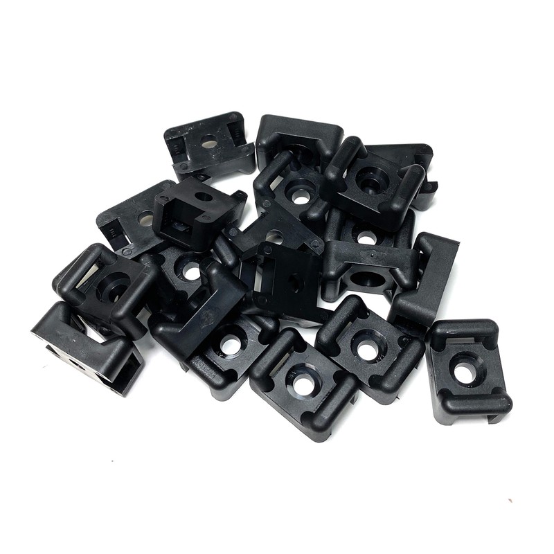 Nylon Cable Tie Base Bracket Screw Mount Black 50 4.8mm
