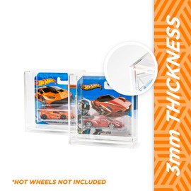 Acrylic Display Case for Hot Wheels - High Quality Acrylic Display Case for Hot Wheels Models - Acrylic Box for Secure Protection and Clear Presentation (Short Card) (Pack of 1)
