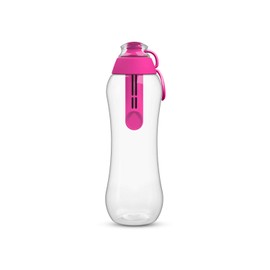 PearlCo - Soft Water Bottle with Filter 0.5 Litres (Pink) | Water Bottle BPA-Free | School, Sports, Water, On the Go