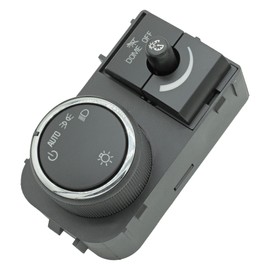 NOVAPARTS Dash Mounted Dimmer Headlight Switch for Chevy Avalanche Express 1500 Silverado 3500 Suburban 2500 Tahoe & GMC Savana 2500 Sierra 1500 Yukon & Hummer H2 Replace 15926098 25858426 15096894