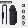 Insulated Water Bottle Holder with Crossbody Strap and Pockets