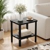 Outdoor Side Table, Weather Resistant 2-Tier Small Outdoor Table