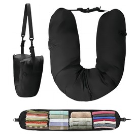 Stuffable Travel Pillow, Stuffable Clothing Travel Neck Pillowcase, Waterproof Neck Pillow for Travel, U-shaped Multifunctional Neck Pillow, Tubular Travel Pillow, No Filler