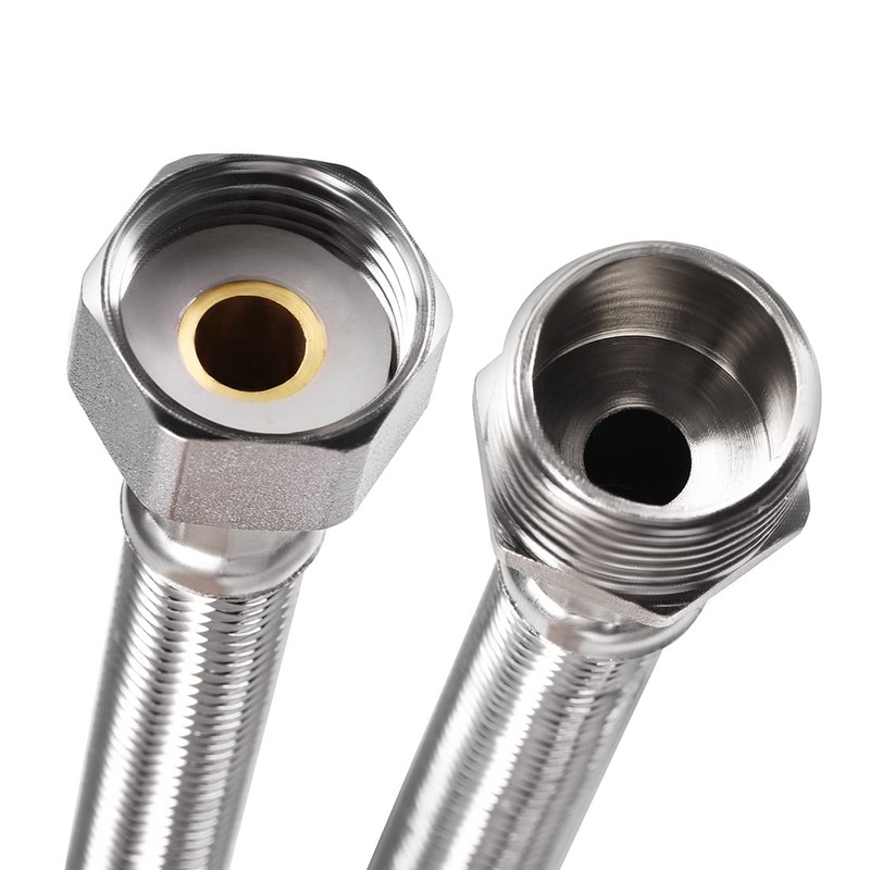sourcing map Faucet Supply Line Connector G1/2 Female x G1/2