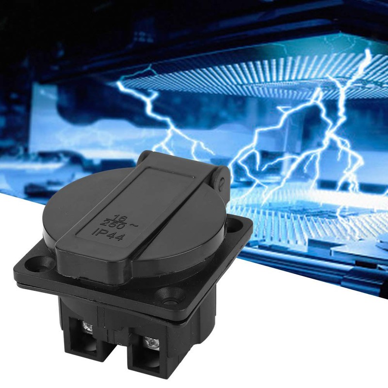 Black German Socket, Industrial Waterproof Black German Socket for Generator