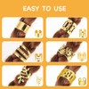 Landrain Pack of 90 Hair Accessories, Gold, Adjustable Dreadlocks Jewellery
