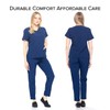 Dagacci Medical Uniform Women's Scrub Set 4-Way Stretch Y-Neck Stitch